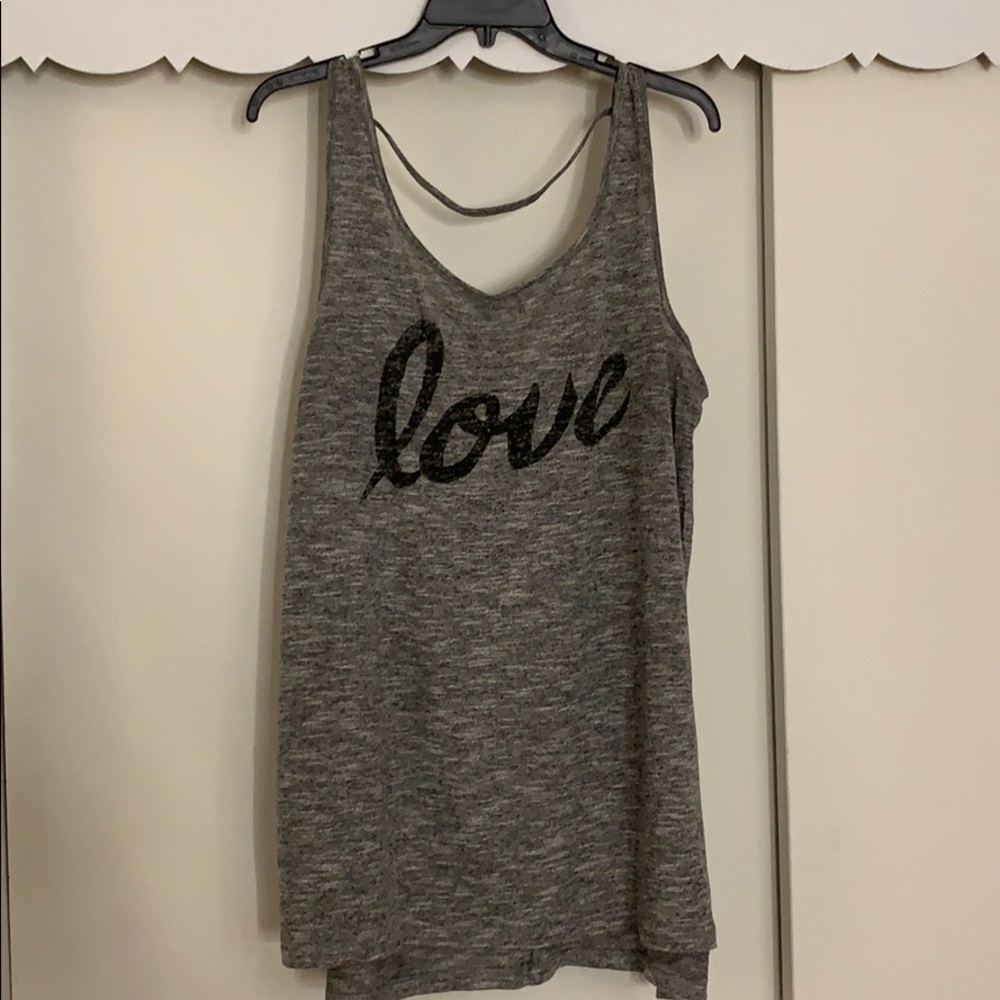 Torrid Grey LOVE tank top.